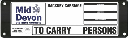 Hackney Carriage Plate