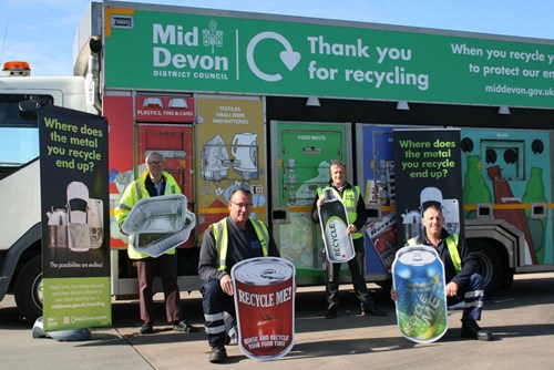 Where does the metal you recycle end up lorry and team photo