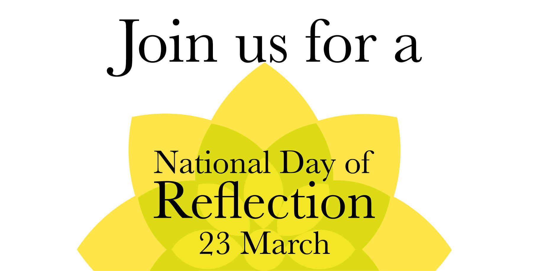 Join us for a National Day of Reflection 23 March logo