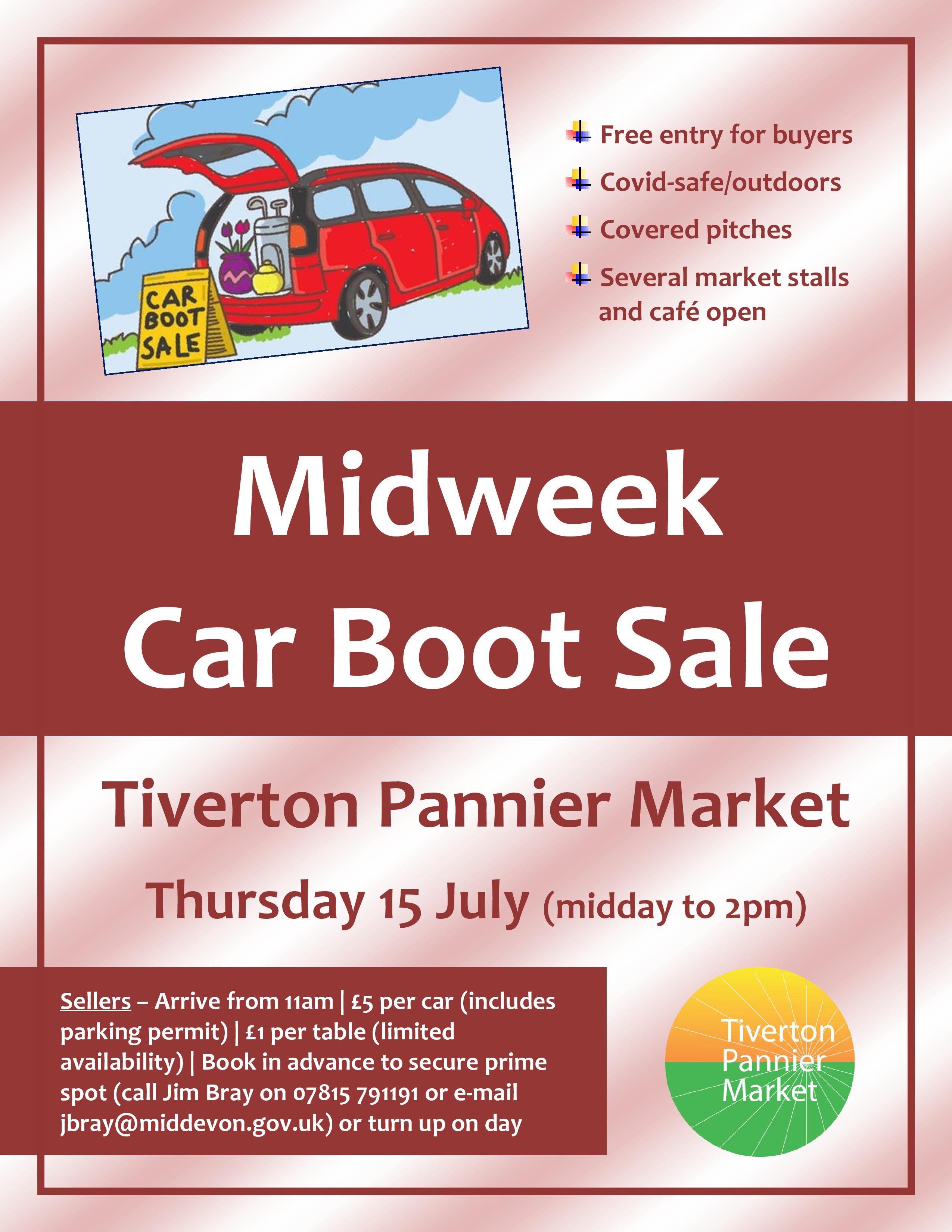 First Midweek Car Boot Sale at Tiverton Market
