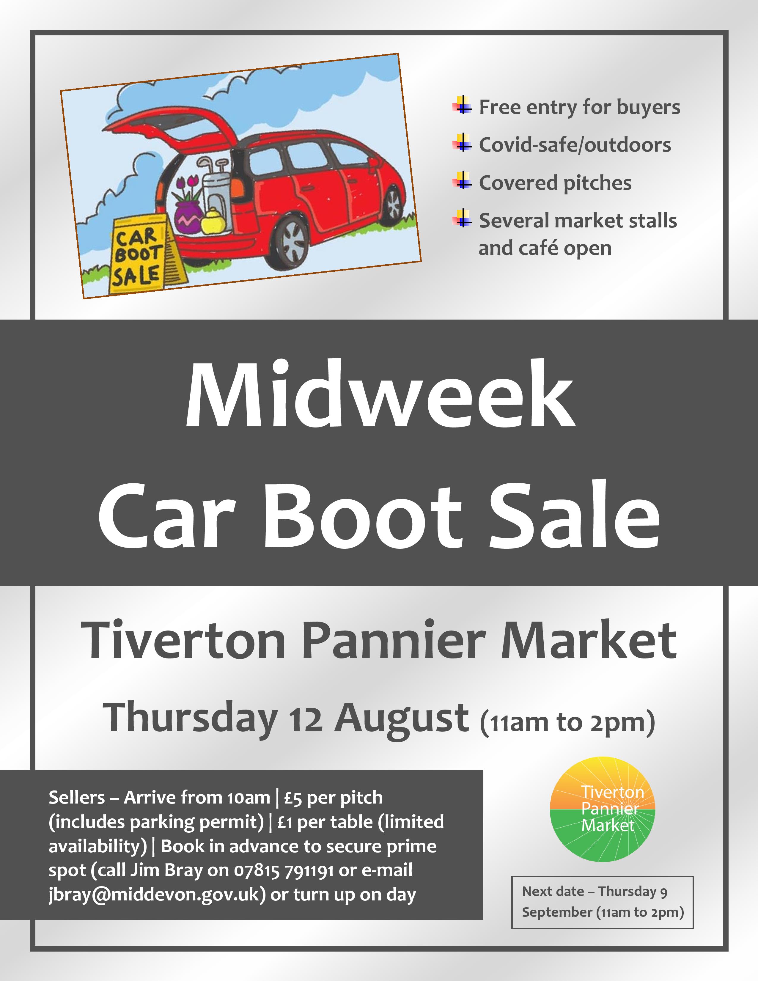 Further dates added after successful Midweek Car Boot Sale