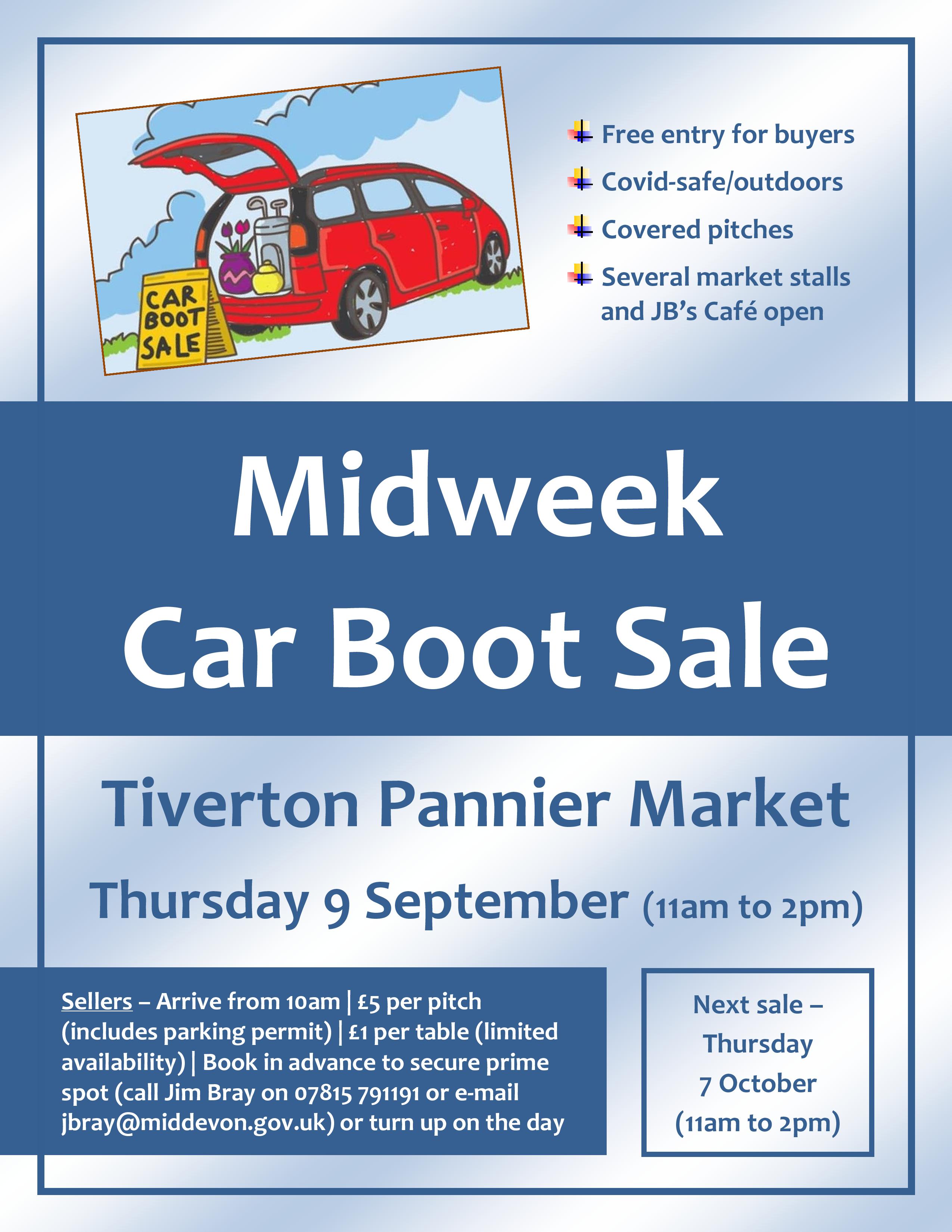Market confirms dates for two Midweek Car Boot Sales
