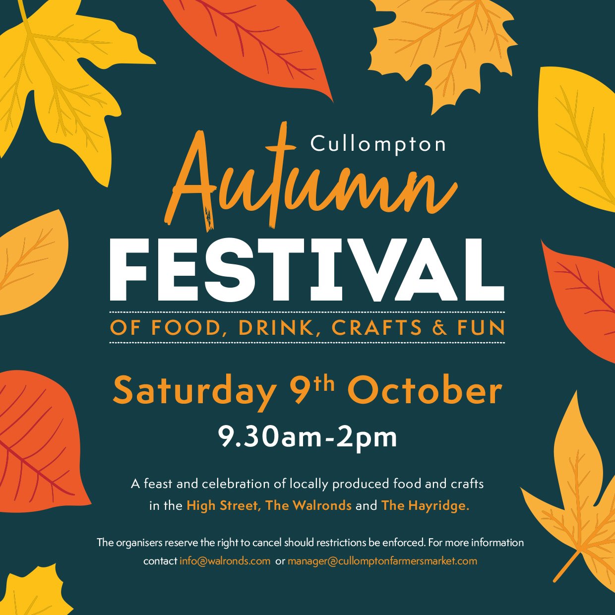 Further Chance to Have Your Say on the future of Cullompton town centre at Autumn Fest 2021