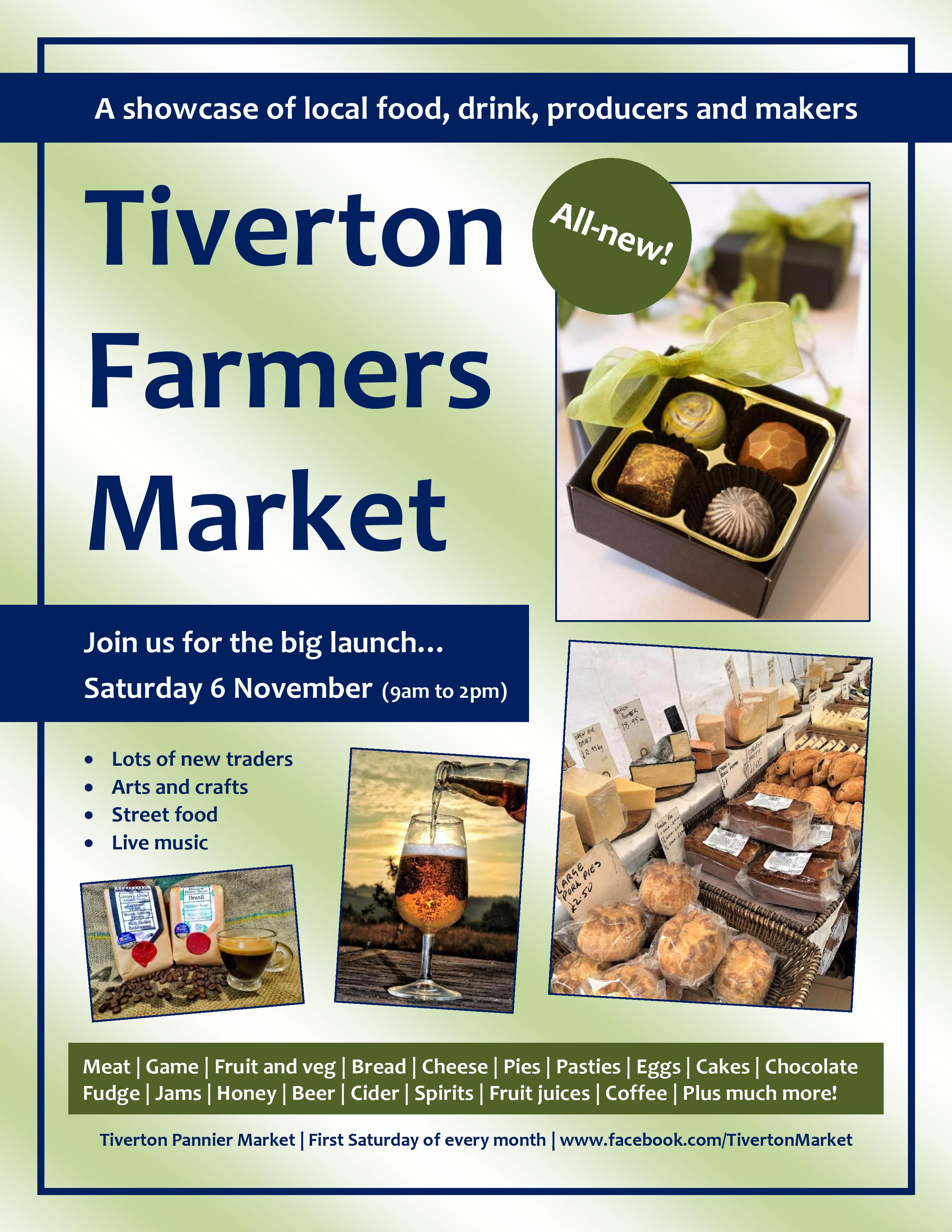 All-new Tiverton Farmers Market to launch in November