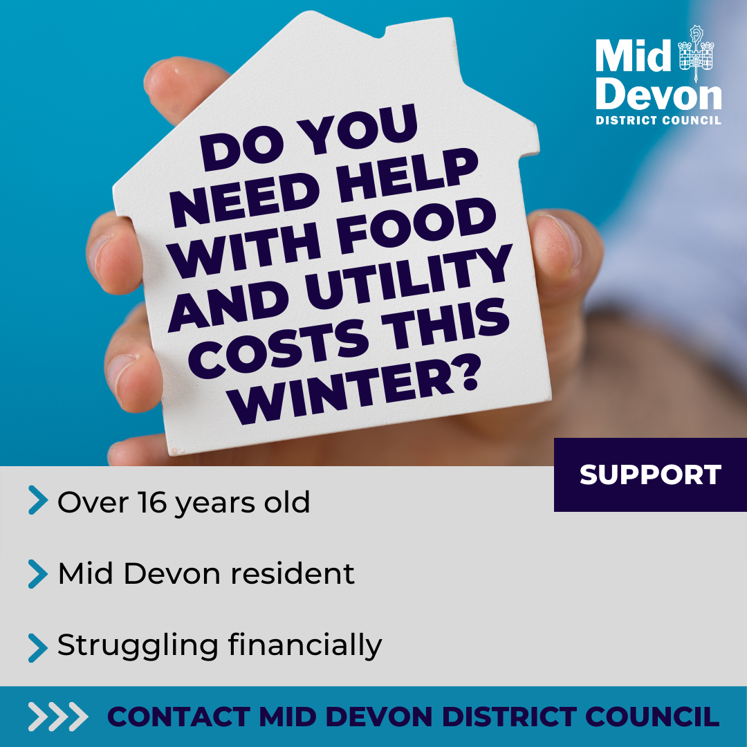 Support Fund launched to help Mid Devon's most financially vulnerable this winter