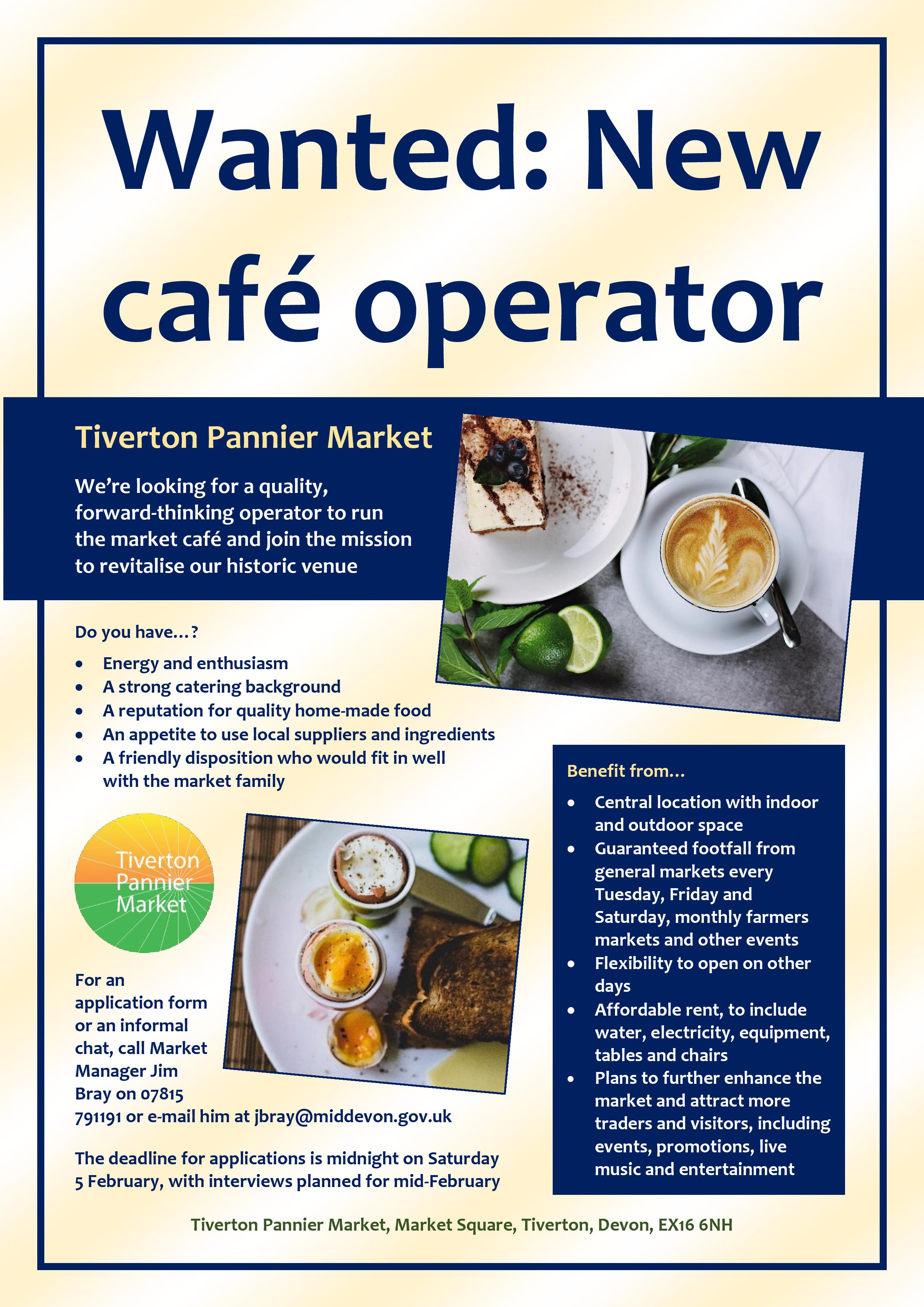 Wanted: New Cafe Operator Poster