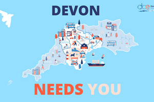 Map of Devon and Cornwall 