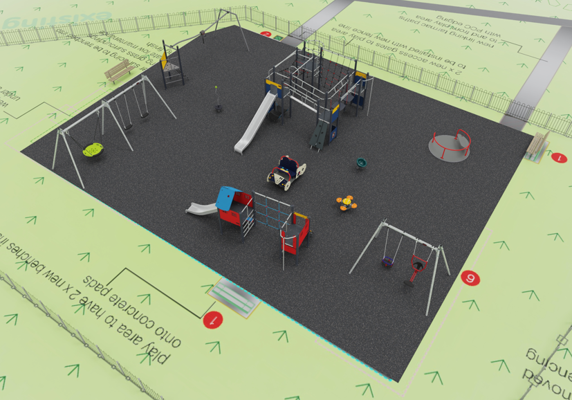 New Play Area in Amory Park for the Summer
