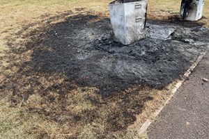 Bin Fire at Tiverton Cemetery - Antisocial Behaviour