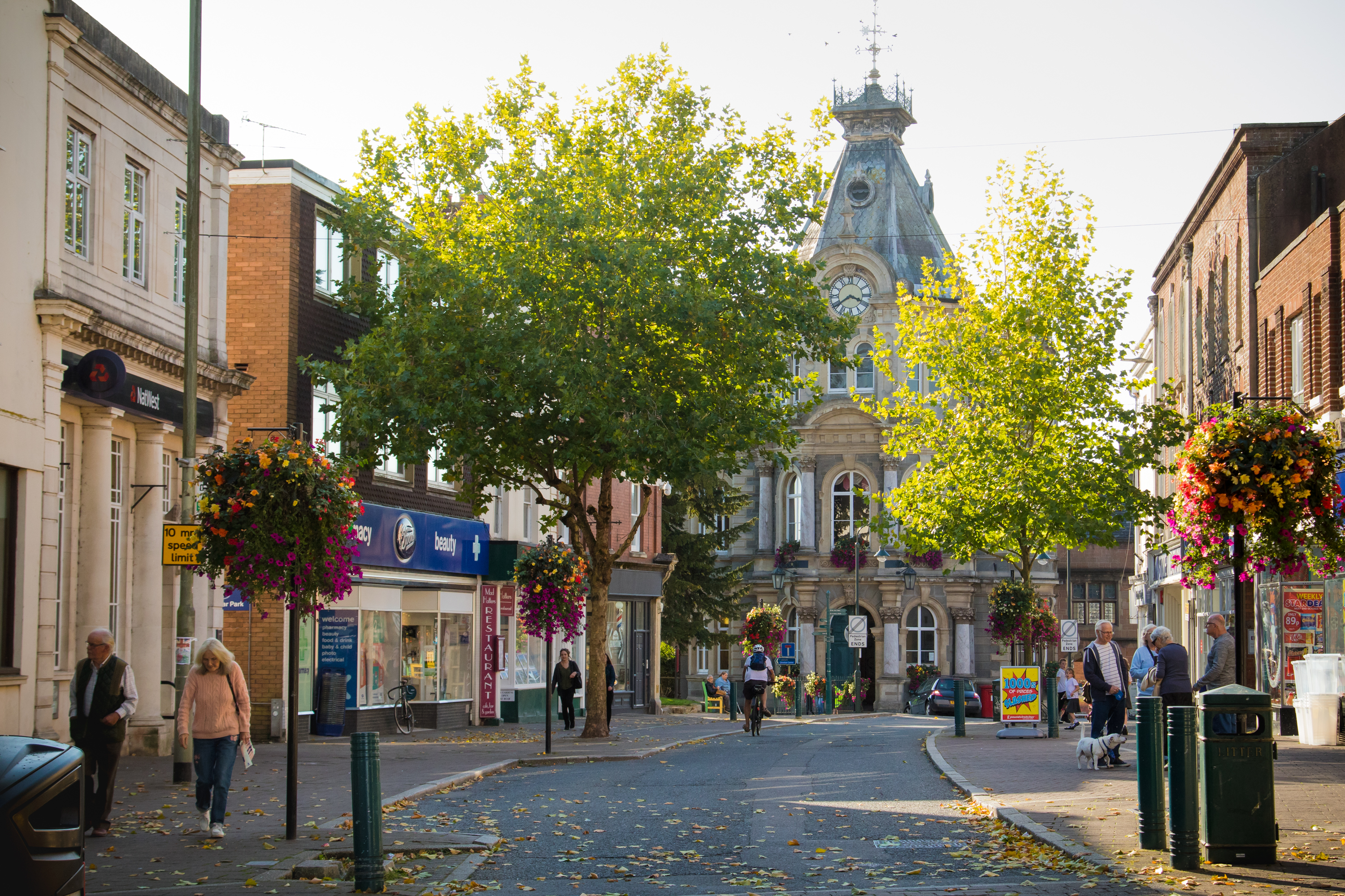 View towards Tiverton Town Hall, Fore Street