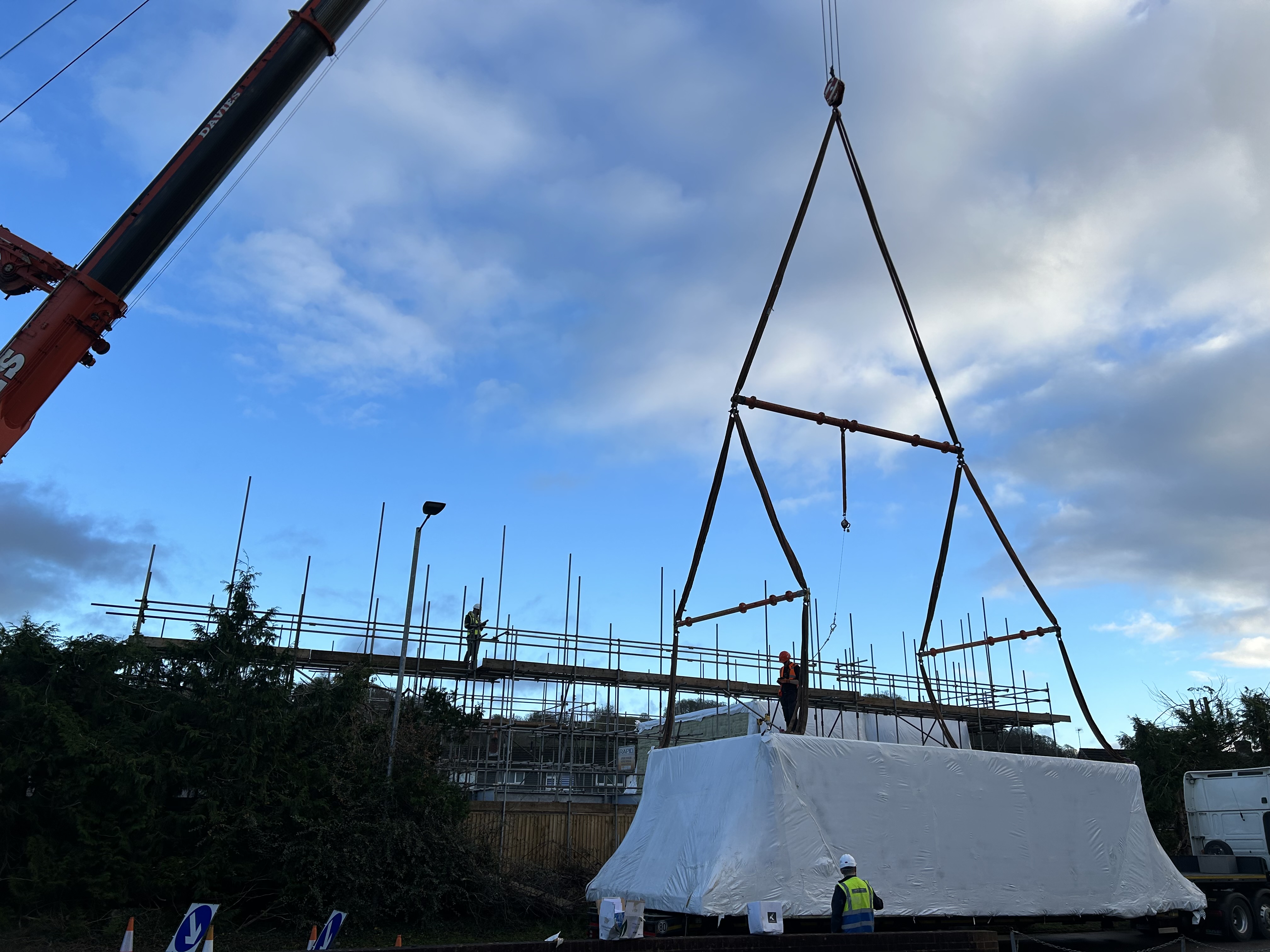 The first modular homes arrive at Shapland Place Tiverton