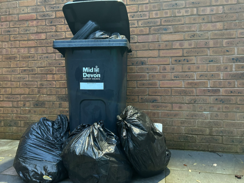 Mid Devon District Council will not be collecting side waste from Monday 26 February 2024