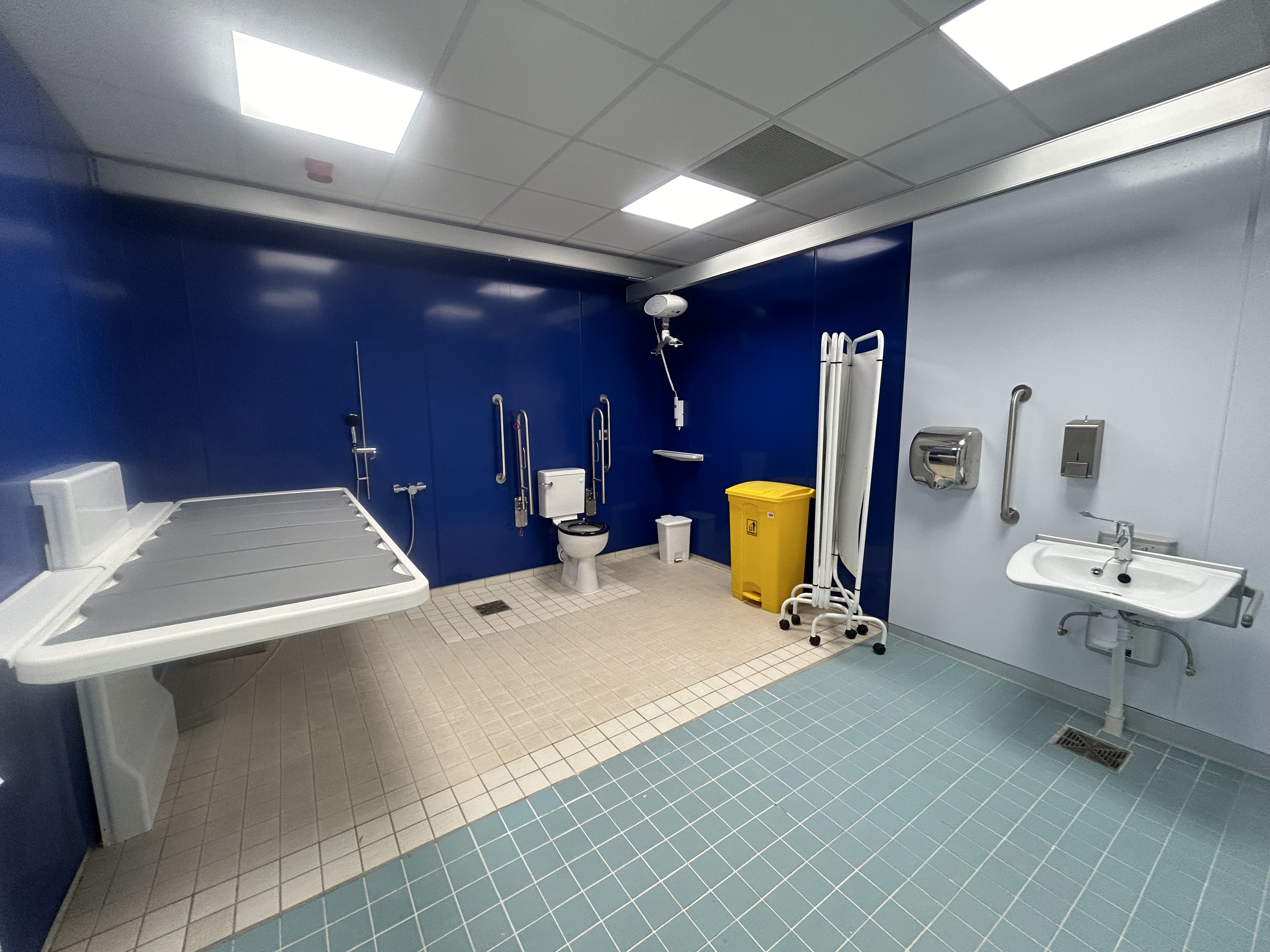 Changing Places Toilet facilities at Exe Valley Leisure Centre, Tiverton.