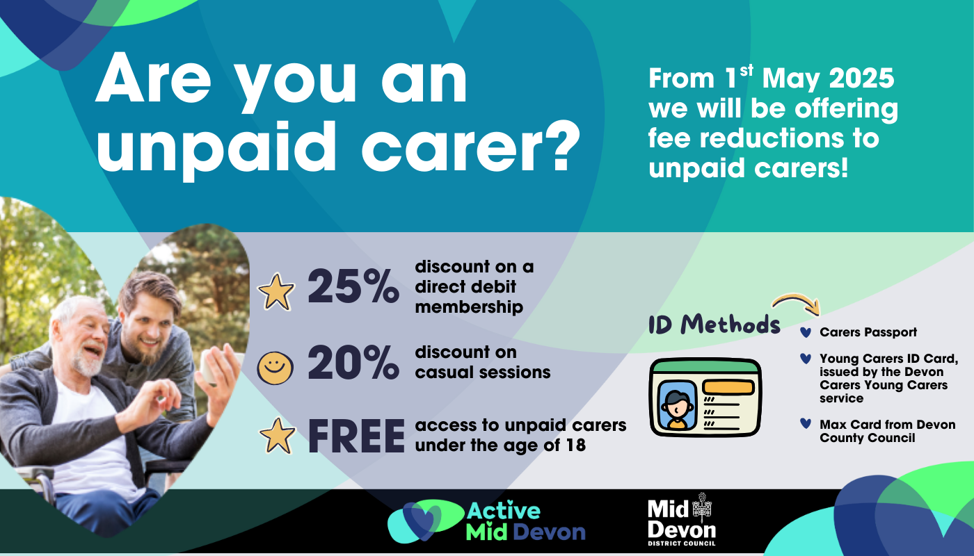 Active Mid Devon Introduces Discounts To Carers