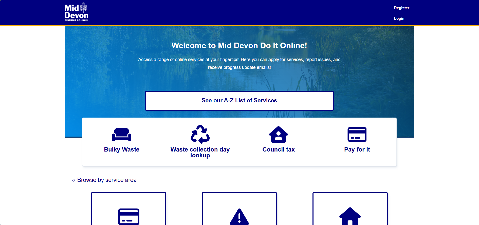 My Mid Devon – the personalised online self-service portal