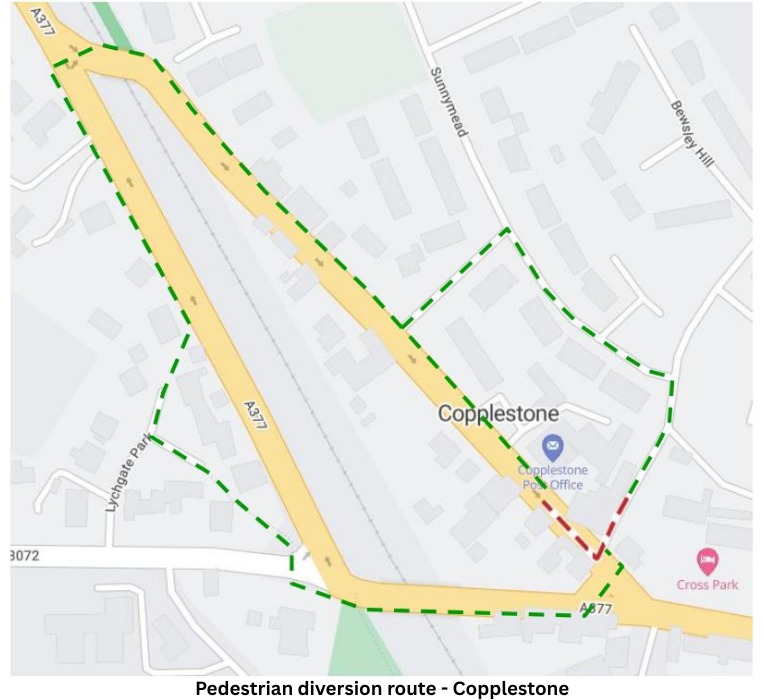 Road Closure & Cross Hotel, Copplestone Update