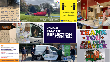 collage image of covid 19 thank you messages