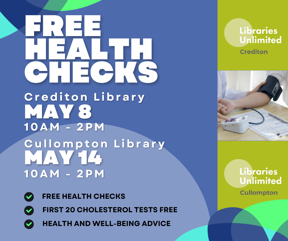 Free Health and Wellbeing Drop‑In Sessions Coming to Crediton and Cullompton Libraries