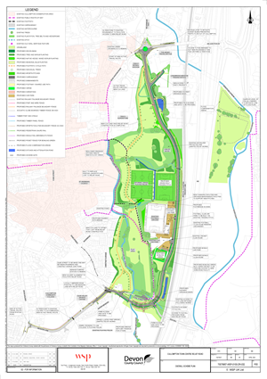 Cullompton Relief Road Map/Plan