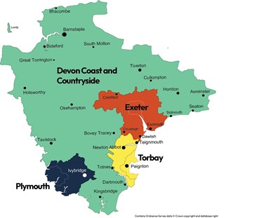 coloured map of new council boundaries