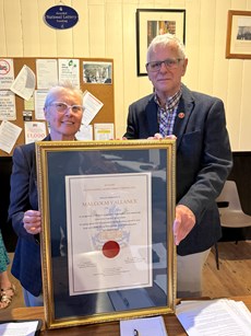 Cllr DuChesne with Malcom Vallance